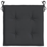 Cuscini per Sedia 4 pz Neri 50x50x4 cm in Tessuto Oxford