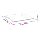 Cuscini per Sedia 4 pz Neri 50x50x4 cm in Tessuto Oxford