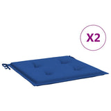 Cuscini per Sedia 2 pz Blu Reale 50x50x4 cm in Tessuto Oxford
