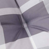 Cuscino per Panca a Quadri Grigi 150x50x3 cm Tessuto Oxford