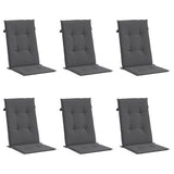 Cuscini per Sedie 6 pz Antracite 120x50x3 cm in Tessuto