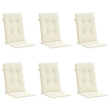 Cuscini per Sedie 6 pz Crema 120x50x3 cm in Tessuto