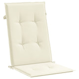 Cuscini per Sedie 6 pz Crema 120x50x3 cm in Tessuto