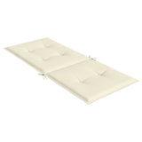 Cuscini per Sedie 6 pz Crema 120x50x3 cm in Tessuto