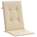 Cuscini per Sedie 6 pz Beige 120x50x3 cm in Tessuto