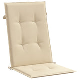 Cuscini per Sedie 6 pz Beige 120x50x3 cm in Tessuto