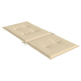 Cuscini per Sedie 6 pz Beige 120x50x3 cm in Tessuto
