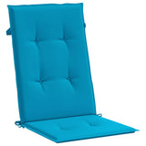 Cuscini per Sedie 6 pz Blu 120x50x3 cm in Tessuto