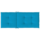 Cuscini per Sedie 6 pz Blu 120x50x3 cm in Tessuto
