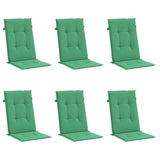 Cuscini per Sedie 6 pz Verdi 120x50x3 cm in Tessuto