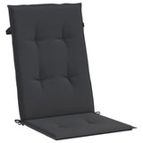Cuscini per Sedie 6 pz Neri 120x50x3 cm in Tessuto