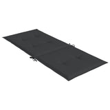 Cuscini per Sedie 6 pz Neri 120x50x3 cm in Tessuto