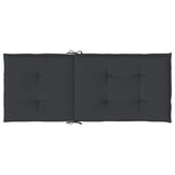Cuscini per Sedie 6 pz Neri 120x50x3 cm in Tessuto