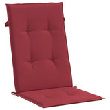 Cuscini per Sedie 4 pz Rosso Vino 120x50x3 cm in Tessuto