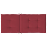 Cuscini per Sedie 4 pz Rosso Vino 120x50x3 cm in Tessuto
