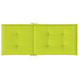 Cuscini per Sedie 4 pz Verde Brillante 120x50x3 cm in Tessuto