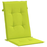 Cuscini per Sedie 6 pz Verde Brillante 120x50x3 cm in Tessuto