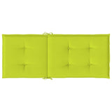Cuscini per Sedie 6 pz Verde Brillante 120x50x3 cm in Tessuto