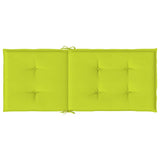 Cuscini per Sedie 6 pz Verde Brillante 120x50x3 cm in Tessuto