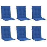 Cuscini per Sedia 6 pz Blu Reale 100x50x3 cm in Tessuto Oxford