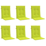Cuscini per Sedia 6 pz Verde Intenso 100x50x3 cm Tessuto Oxford