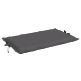 Cuscino per Lettino Antracite 186x58x4 cm in Tessuto Oxford