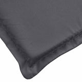 Cuscino per Lettino Antracite 186x58x4 cm in Tessuto Oxford