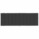 Cuscino per Lettino Nero 186x58x4 cm in Tessuto Oxford