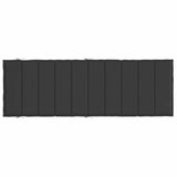 Cuscino per Lettino Nero 186x58x4 cm in Tessuto Oxford