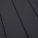 Cuscino per Lettino Nero 186x58x4 cm in Tessuto Oxford