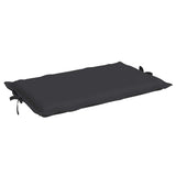 Cuscino per Lettino Nero 186x58x4 cm in Tessuto Oxford
