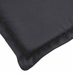 Cuscino per Lettino Nero 186x58x4 cm in Tessuto Oxford