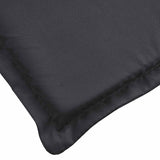 Cuscino per Lettino Nero 186x58x4 cm in Tessuto Oxford