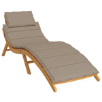 Cuscino per Lettino Tortora 186x58x4 cm in Tessuto Oxford