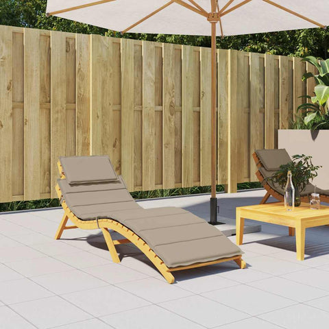 Cuscino per Lettino Tortora 186x58x4 cm in Tessuto Oxford