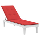 Cuscino per Sdraio Rosso (75+105)x50x4 cm