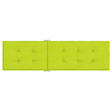 Cuscino per Sdraio Verde Brillante (75+105)x50x4 cm