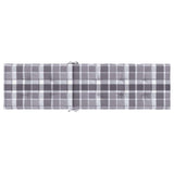 Cuscino per Sedia a Sdraio Grigio a Quadri (75+105)x50x4 cm