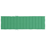 Cuscino per Lettino Verde 200x50x3 cm in Tessuto Oxford