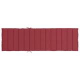 Cuscino per Lettino Rosso Vino 200x50x3 cm in Tessuto Oxford