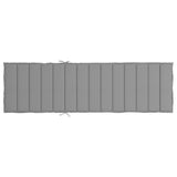 Cuscino per Lettino Grigio 200x60x3 cm in Tessuto Oxford