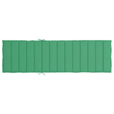 Cuscino per Lettino Verde 200x60x3 cm in Tessuto Oxford