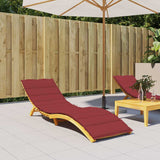 Cuscino per Lettino Rosso Vino 200x60x3 cm in Tessuto Oxford