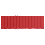 Cuscino per Lettino Rosso 200x70x3 cm in Tessuto Oxford