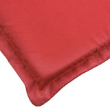 Cuscino per Lettino Rosso 200x70x3 cm in Tessuto Oxford
