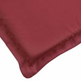 Cuscino per Lettino Rosso Vino 200x70x3 cm in Tessuto Oxford