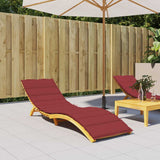 Cuscino per Lettino Rosso Vino 200x70x3 cm in Tessuto Oxford