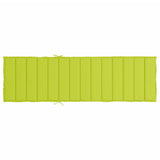 Cuscino per Lettino Verde Intenso 200x70x3 cm in Tessuto Oxford