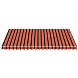 Tessuto di Ricambio Tenda da Sole Arancione e Marrone 5x3,5 m