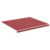 Tessuto di Ricambio per Tenda da Sole Rosso Borgogna 4x3,5 m Poliestere